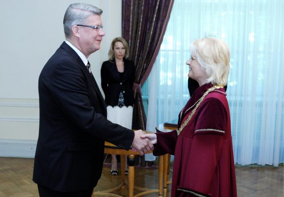 Judge Vineta Muižniece, the Vice-president of the Constitutional Court Viktors Skudra
